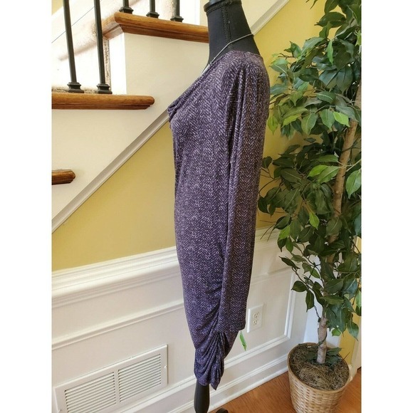 MICHAEL KORS shift dress ruched stretch modern L - Picture 4 of 9